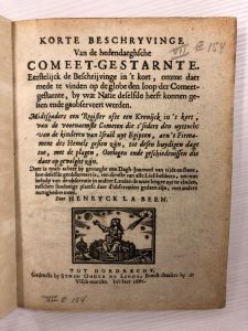 Lees meer over het artikel Comeet Gestarnte – 1665 INGEZIEN